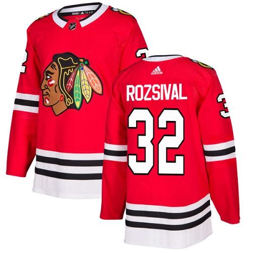 Adidas Men Chicago Blackhawks #32 Michal Rozsival Red Home Authentic Stitched NHL Jersey